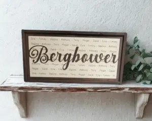 Custom Wooden Family Sign