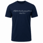 Mightier Than Waves Navy T-Shirt Front – Depoister Creations